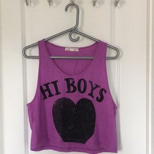 Cropped Sleeveless T-Shirt